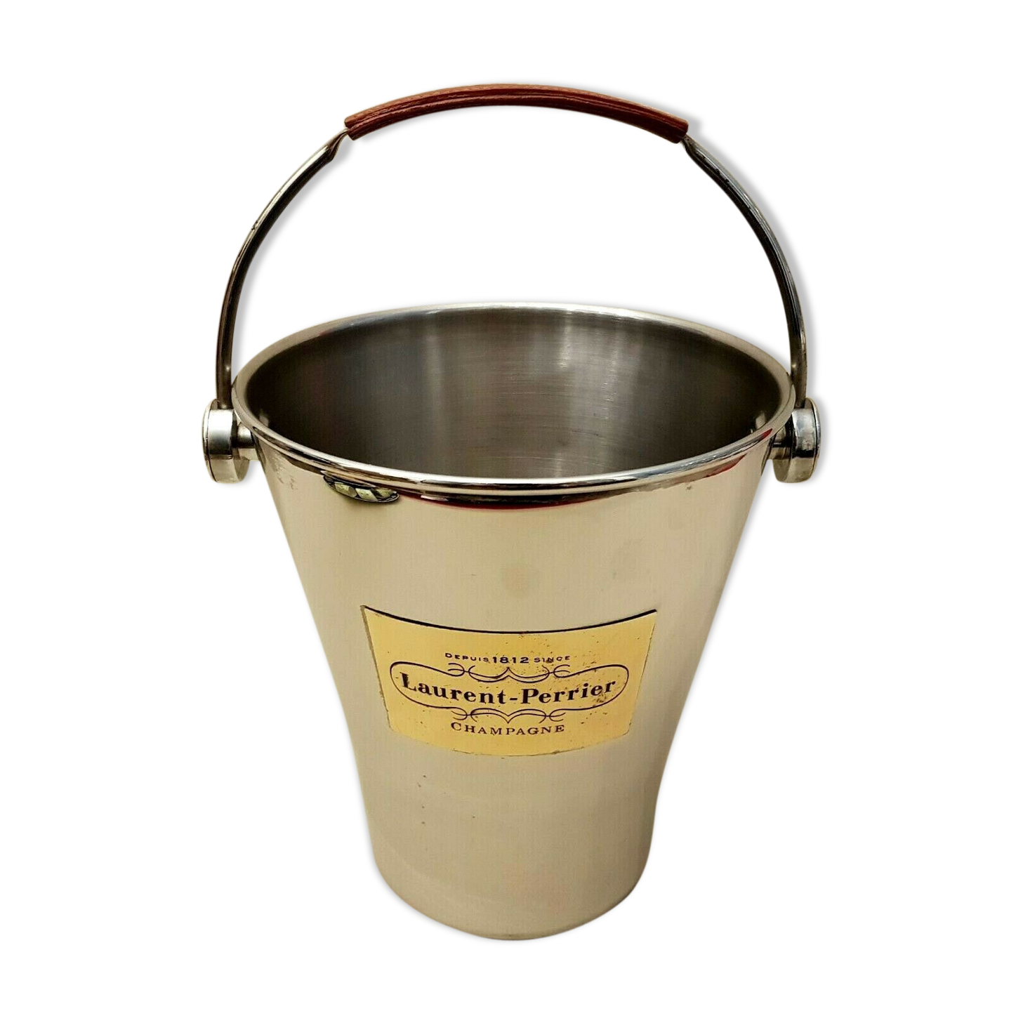 Laurent Perrier leather handle champagne bucket