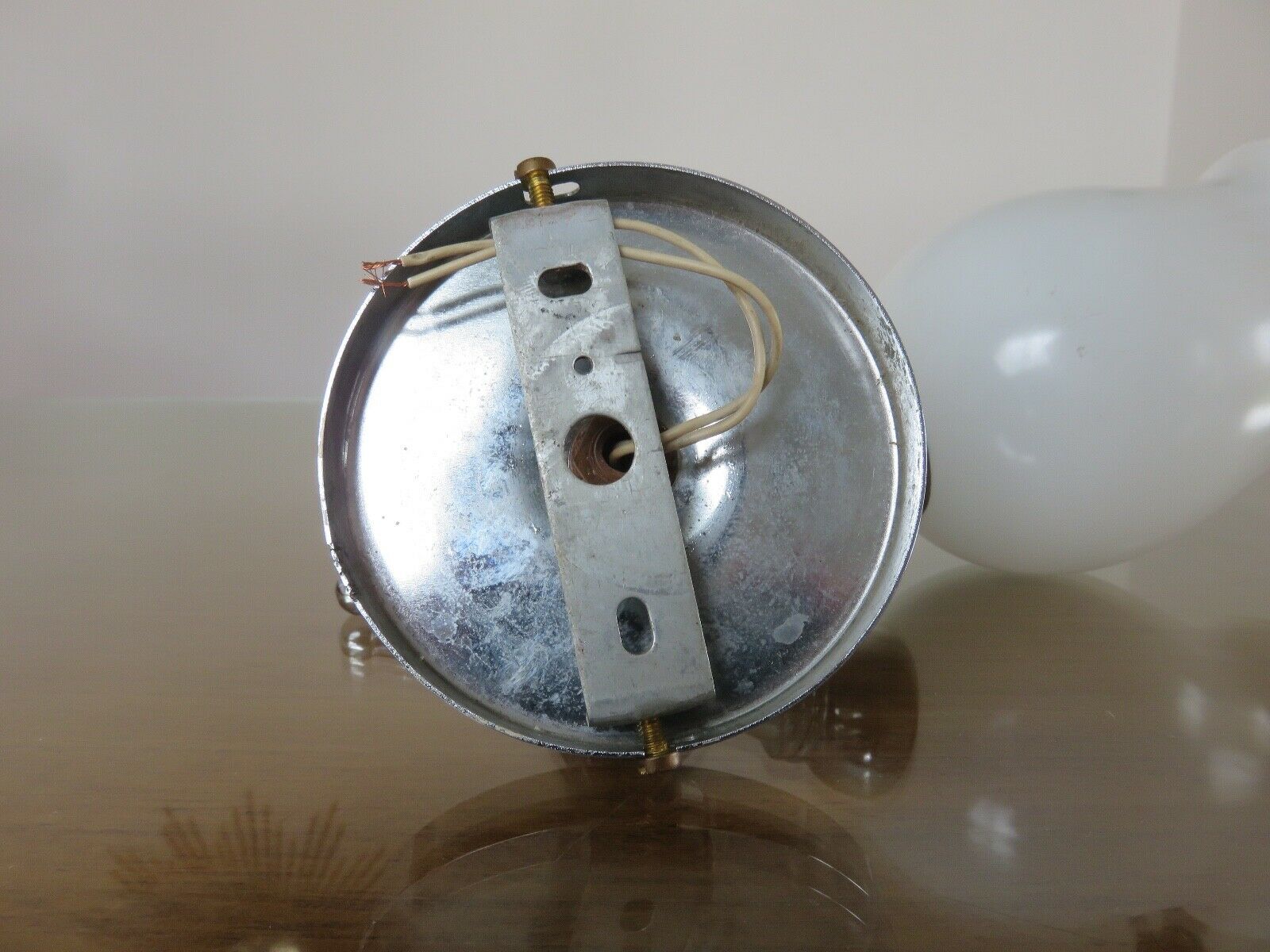 "Hand" Torchiere Wall lamp in chromed brass years 50 60