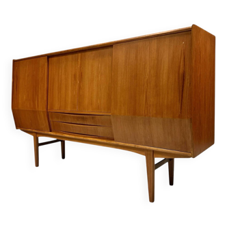Danish Teak Highboard Bar-Credenza 1960s
