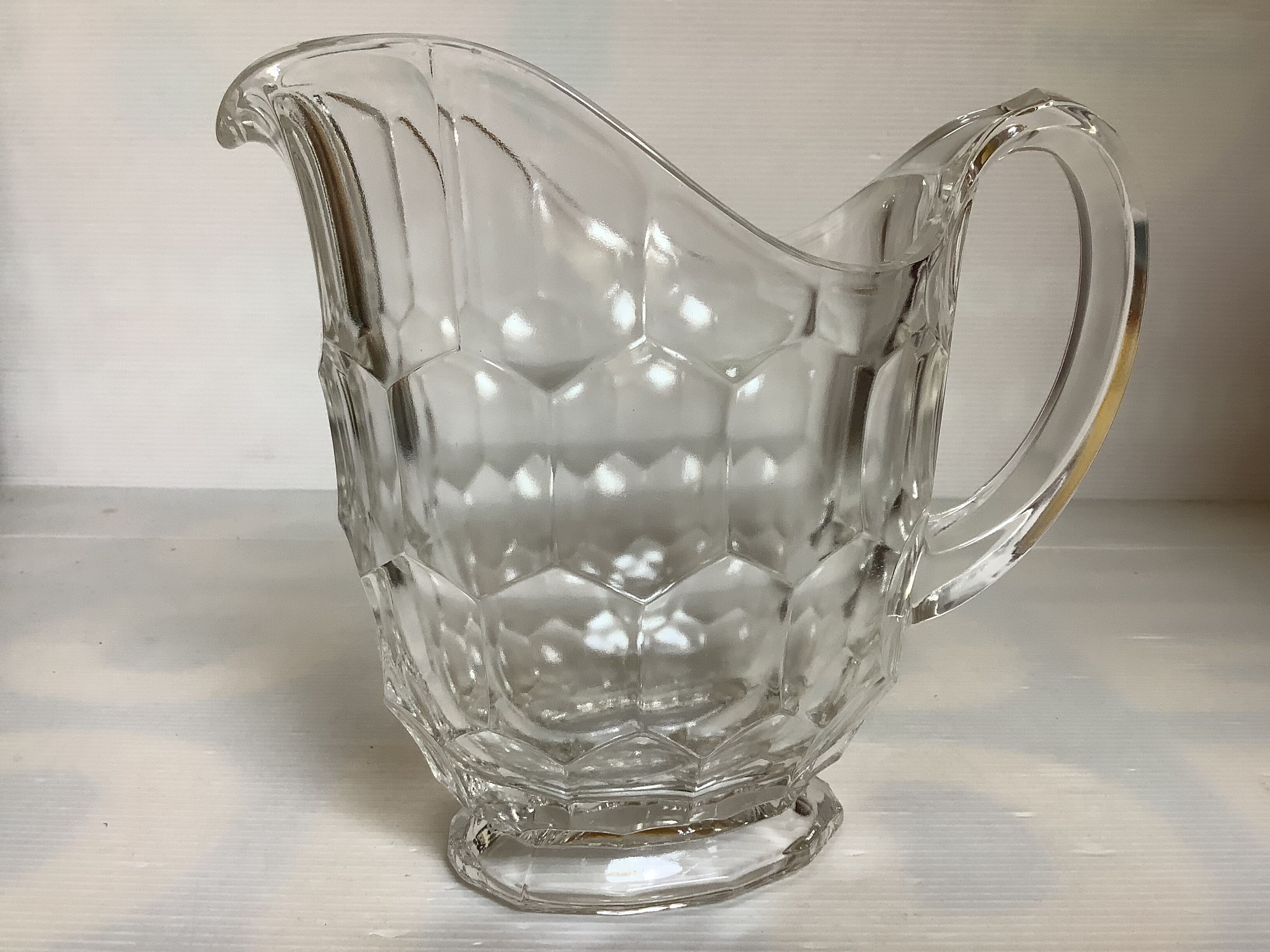Large oval glass jug