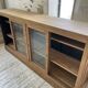 Oak sideboard with glass doors