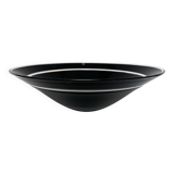 Vintage 1980s Cenedese Murano Glass Black Incalmo Centrepiece Bowl