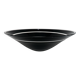 Vintage 1980s Cenedese Murano Glass Black Incalmo Centrepiece Bowl