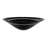 Bol de centre en verre de Murano Cenedese noir Incalmo des années 1980