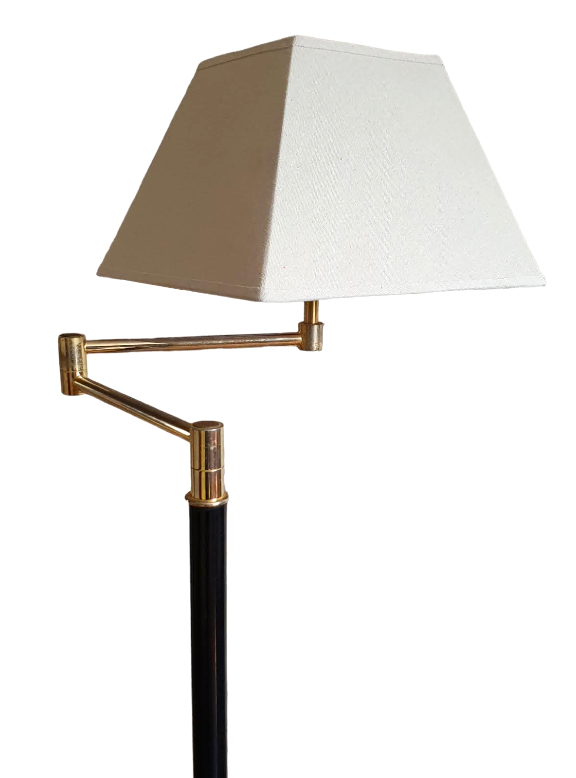 Articulated floor lamp brass e-reader