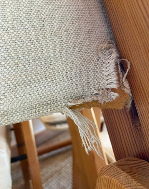 Six pine chairs in the 1970s