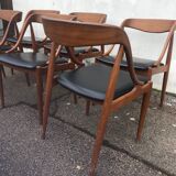 Lot 6 Scandinavian Teak chairs by Johannes Andersen Samcom Circa 1960