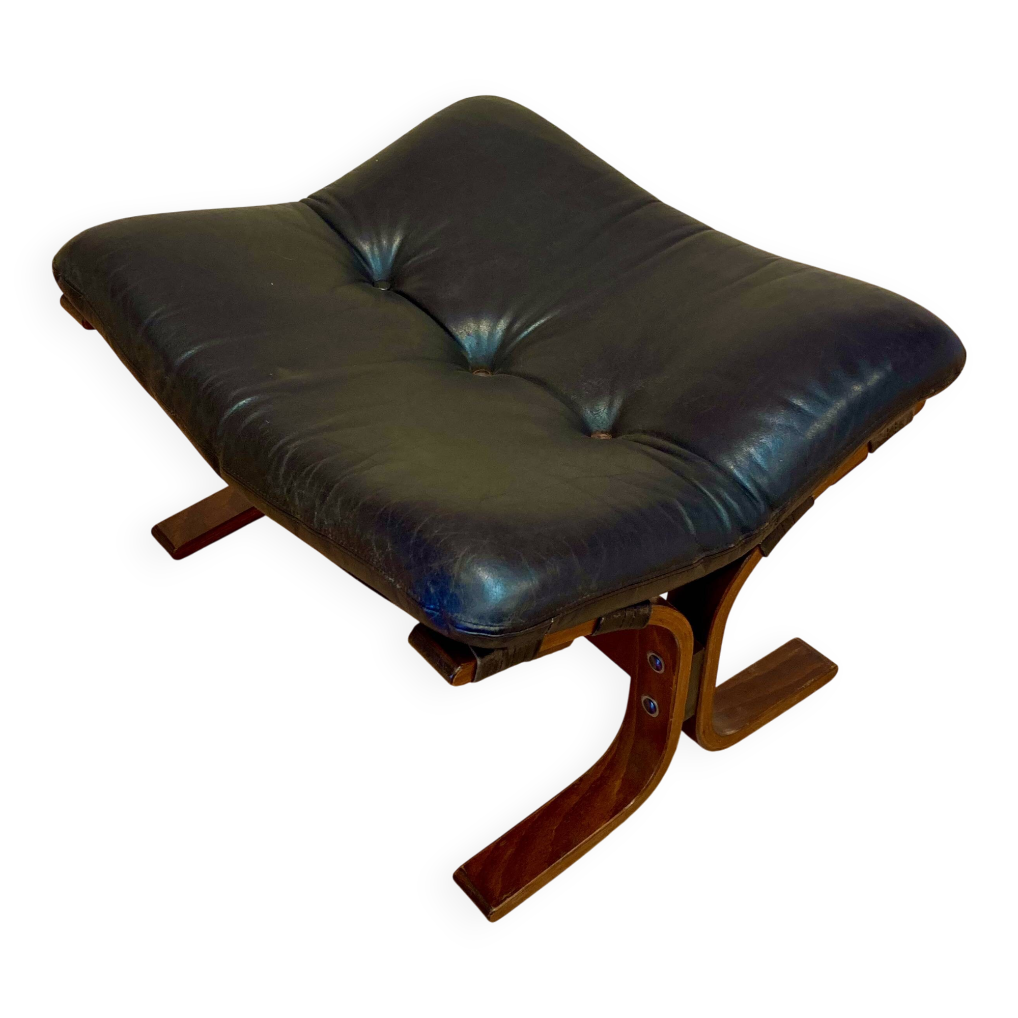 Ottoman leather "Scandinavian design" 1960.