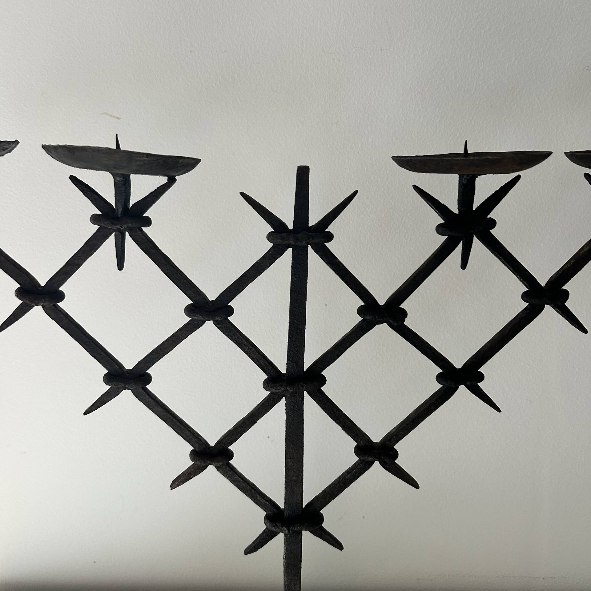 Pair of brutalist candlesticks
