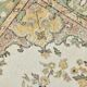 6x10 Beige & Green Geometric Pattern Anatolian Vintage Rug, 185x296 Cm