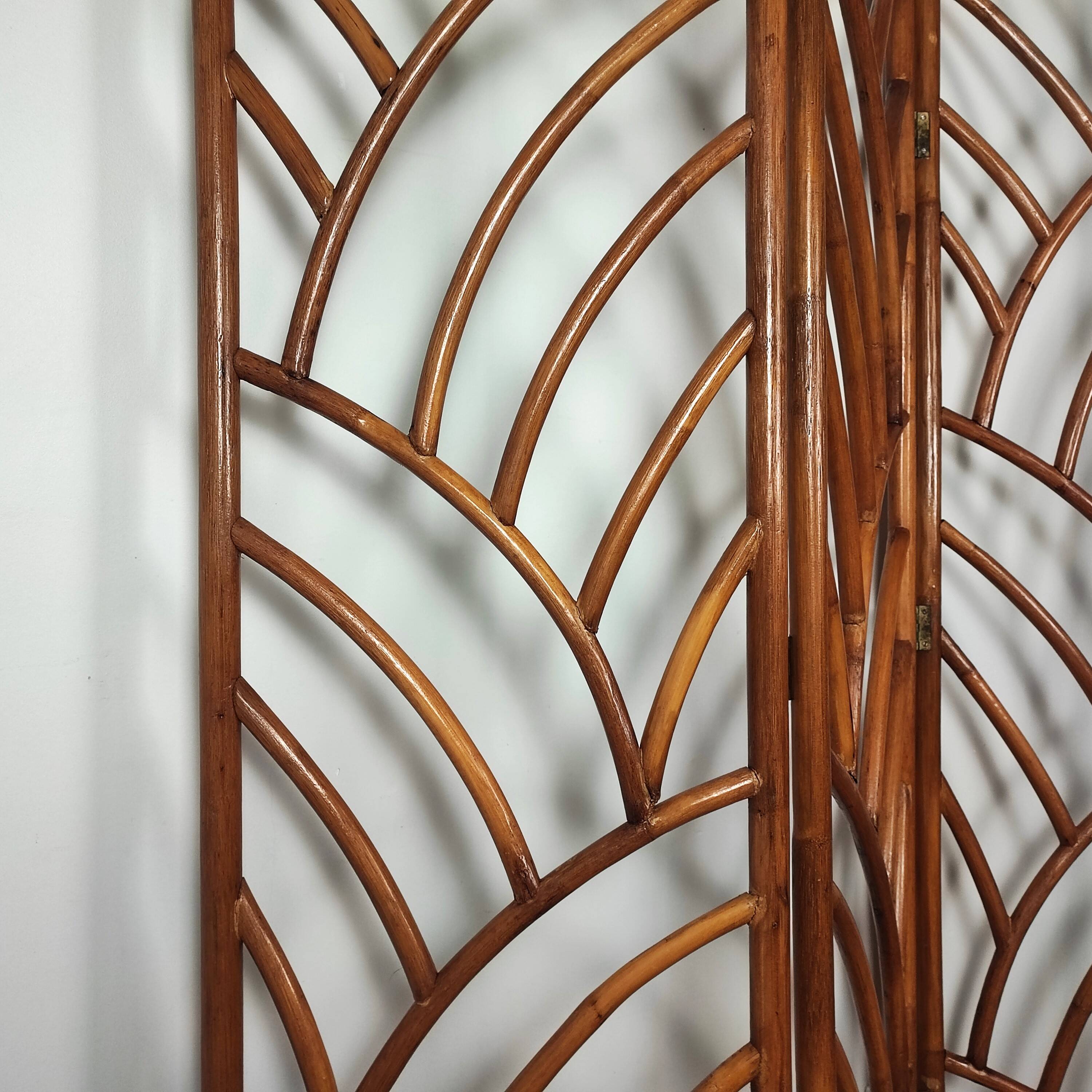 Bamboo and rattan screen