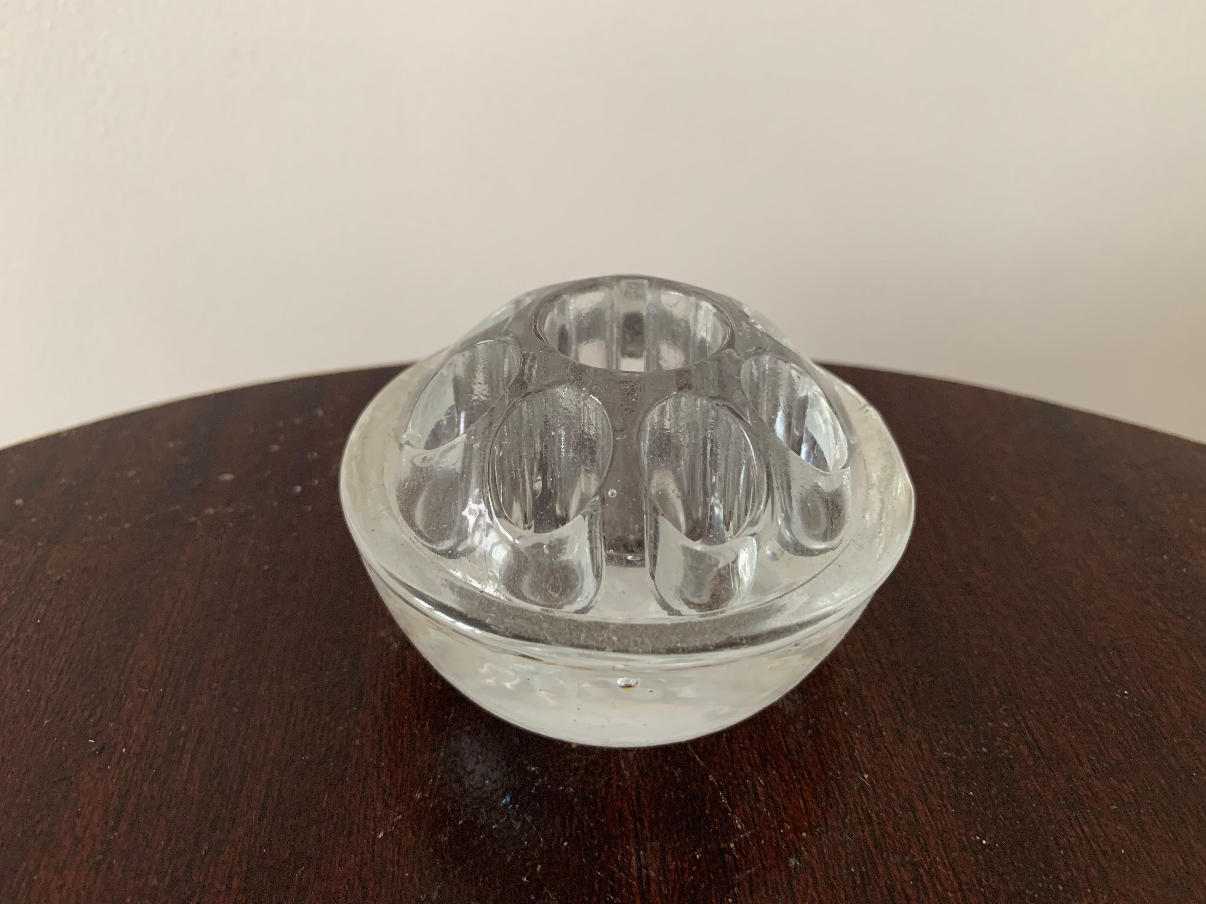 Antique glass flower pick