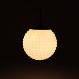 2-piece set Bubble Space Age opal glass ceiling lamps/ceiling lights by Rolf Krüger for Staff, Germany, 1970s.