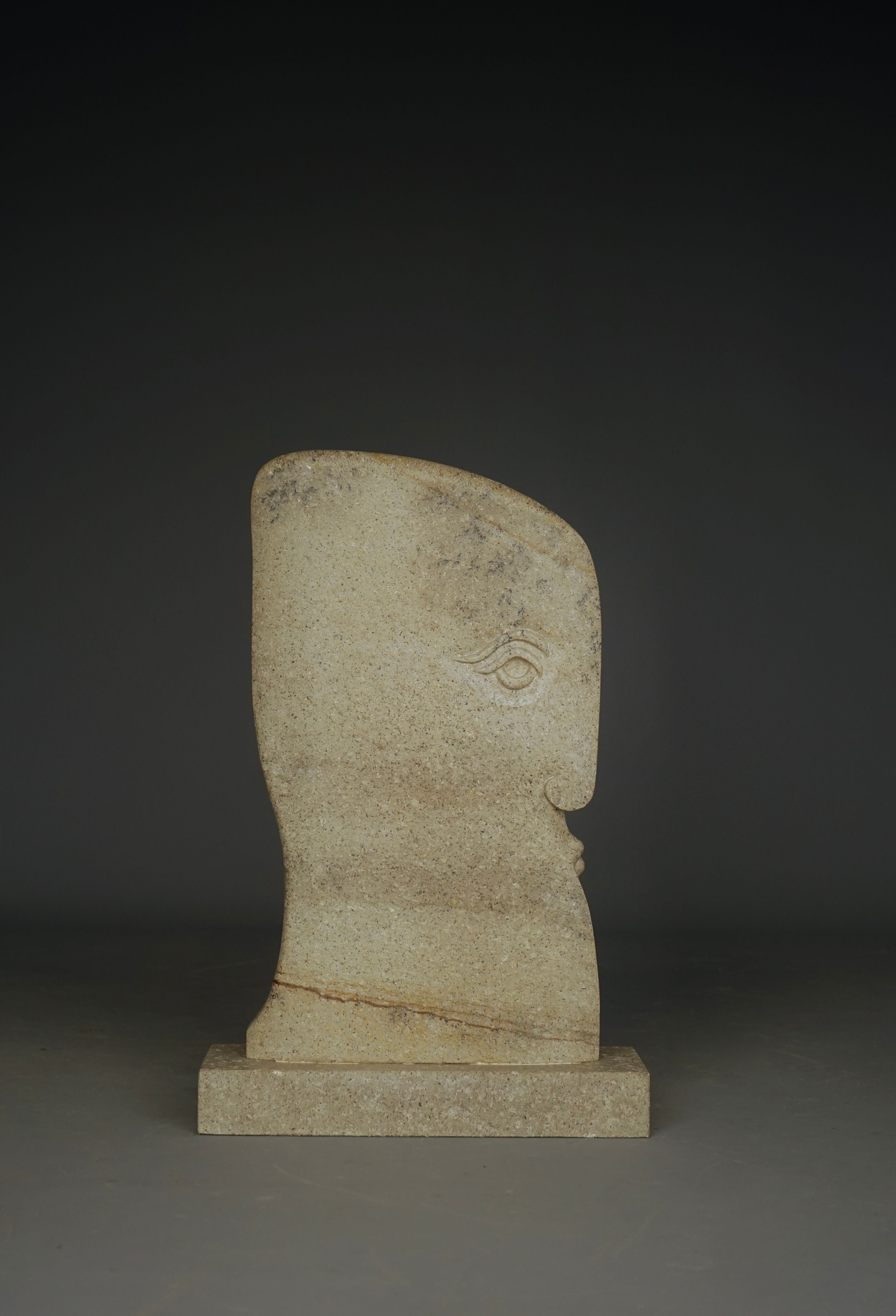 Monumental Sculpture of stylised Head. 1970s
