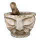Pharmacy mortar and pestle in alabaster China man's face
