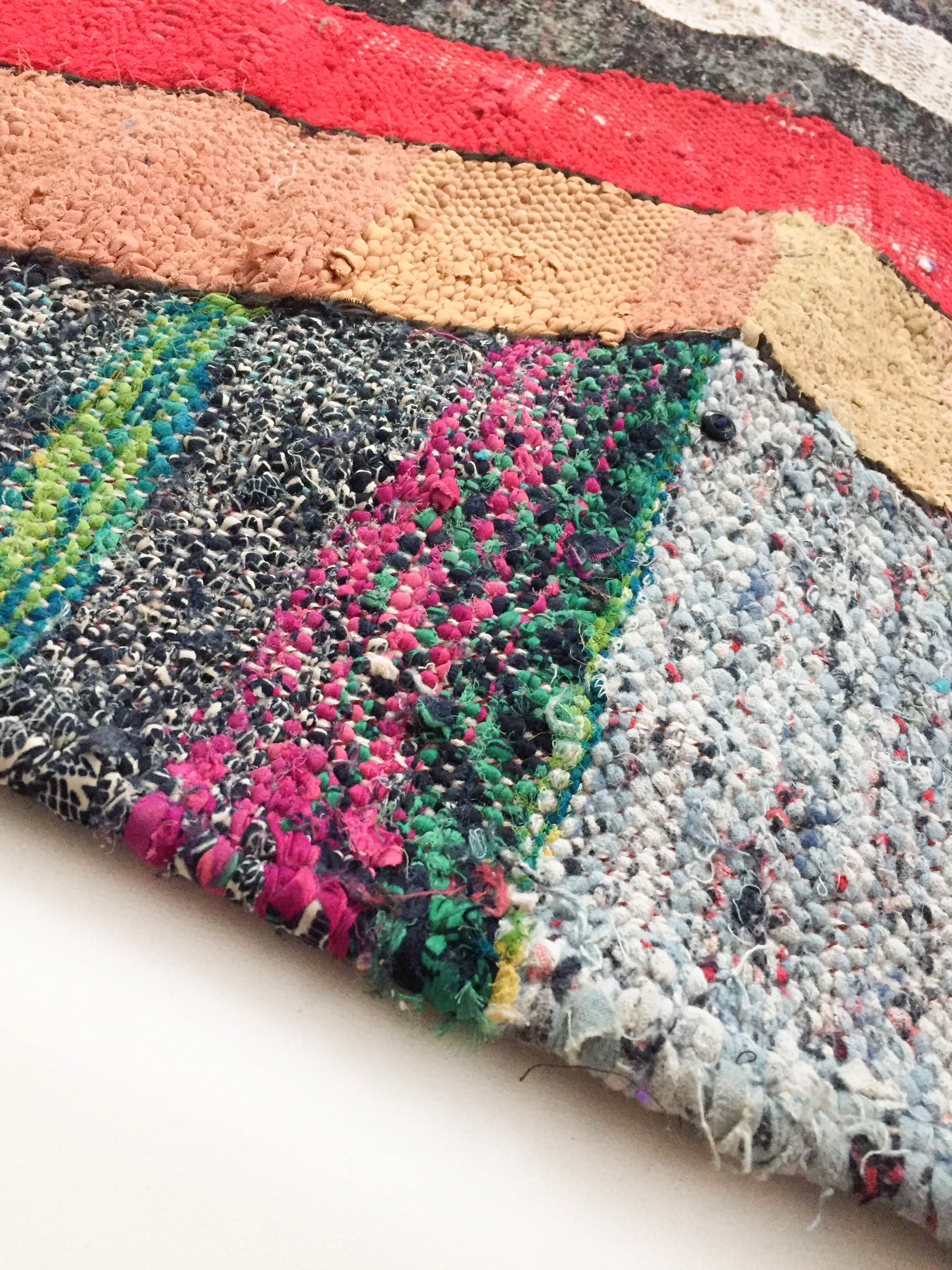 Berber carpet Kilim Boucherouite graphic multicolored 287x152cm