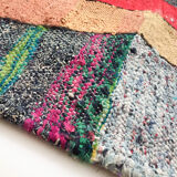 Berber carpet Kilim Boucherouite graphic multicolored 287x152cm