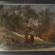 HST painting (19th/20th century) Children fishing in the undergrowth