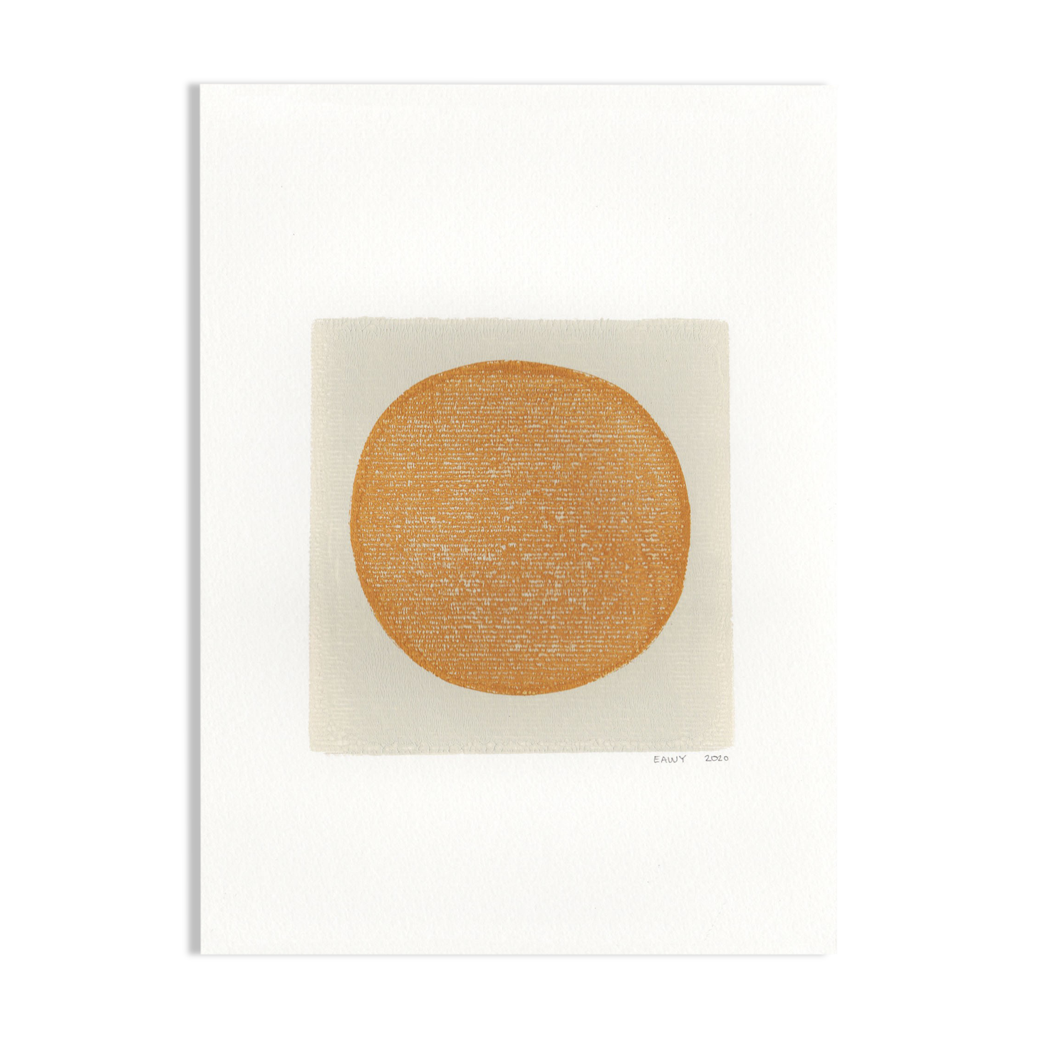 One design painting on paper, dated and signed illustration without frame