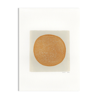 One design painting on paper, dated and signed illustration without frame