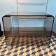 Hi-Fi furniture in smoked Plexiglas, Michel Dumas style.
