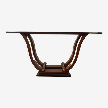 Art deco walnut console