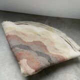 Round vintage wool rug