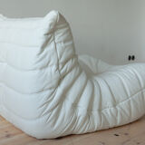 Togo white leather model designed by Michel Ducaroy 1973