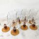 Set of 8 vintage wine glasses
