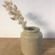 Large beige sandstone mustard pot