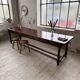 Table XXL noyer massif foncé 3m