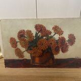 Oil on vintage cardboard