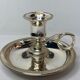 Twentieth century silver metal hand candle holder