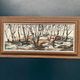 Oil on Swedish panel - "Forest in Winter" - Signed - Vintage and Framed