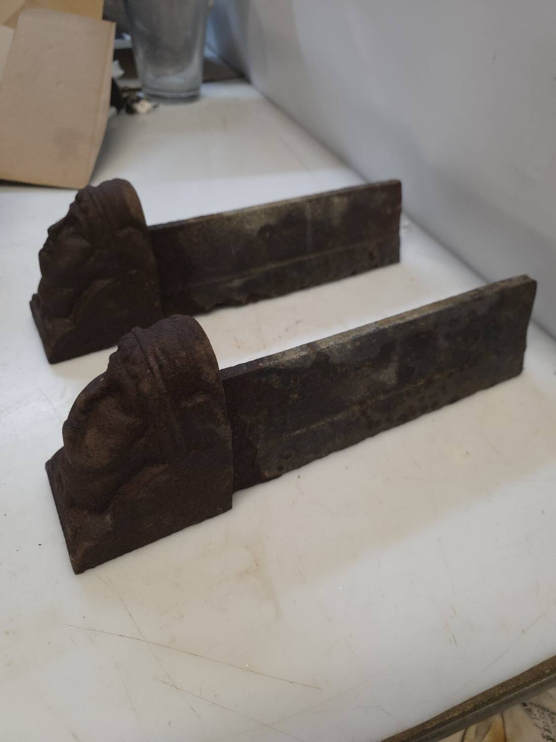 Pair of cast iron andirons
