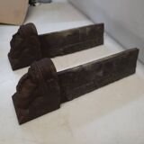 Pair of cast iron andirons