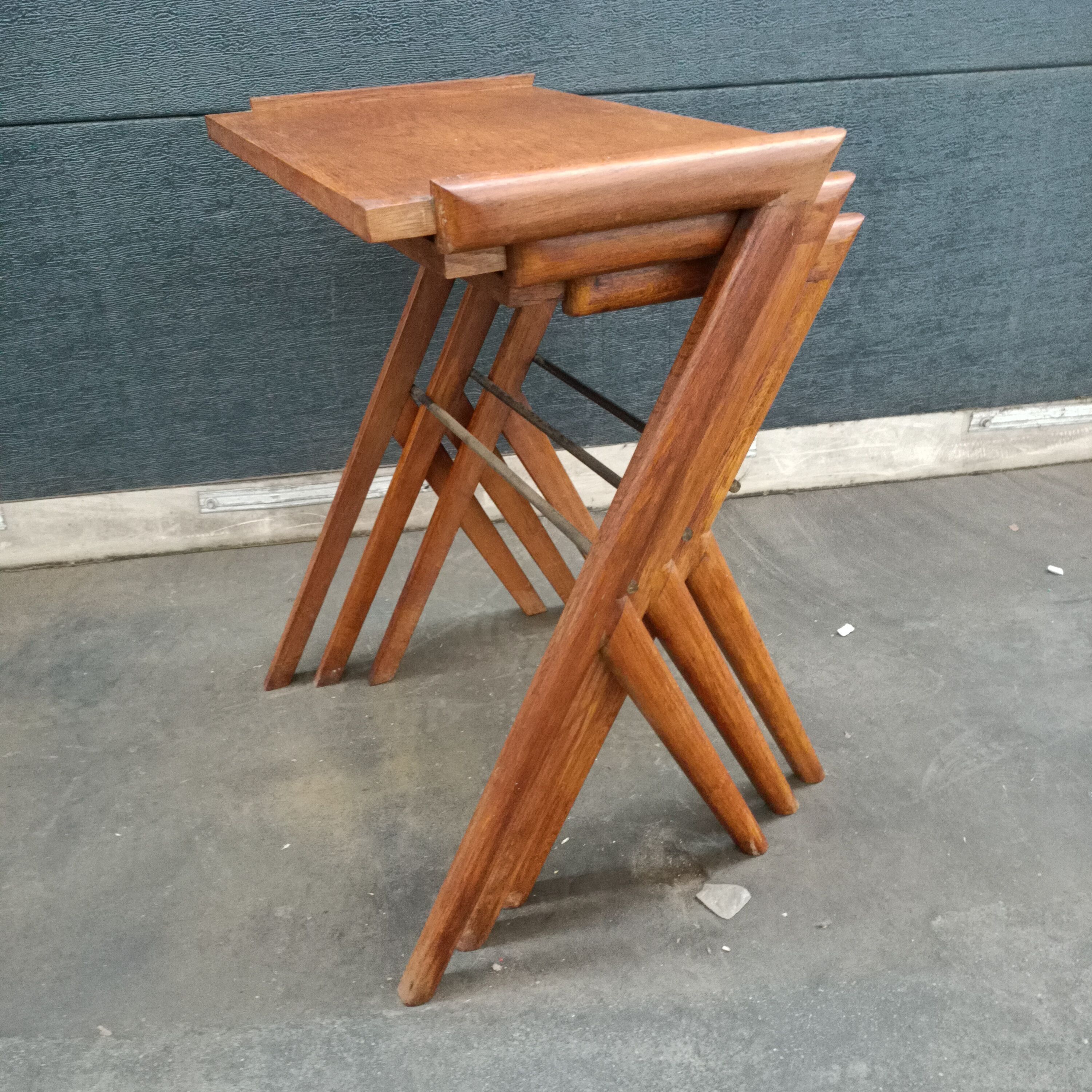 Tables Gigognes en Noyer by Bengt Ruda, Sweden, 1950s, Set of 3