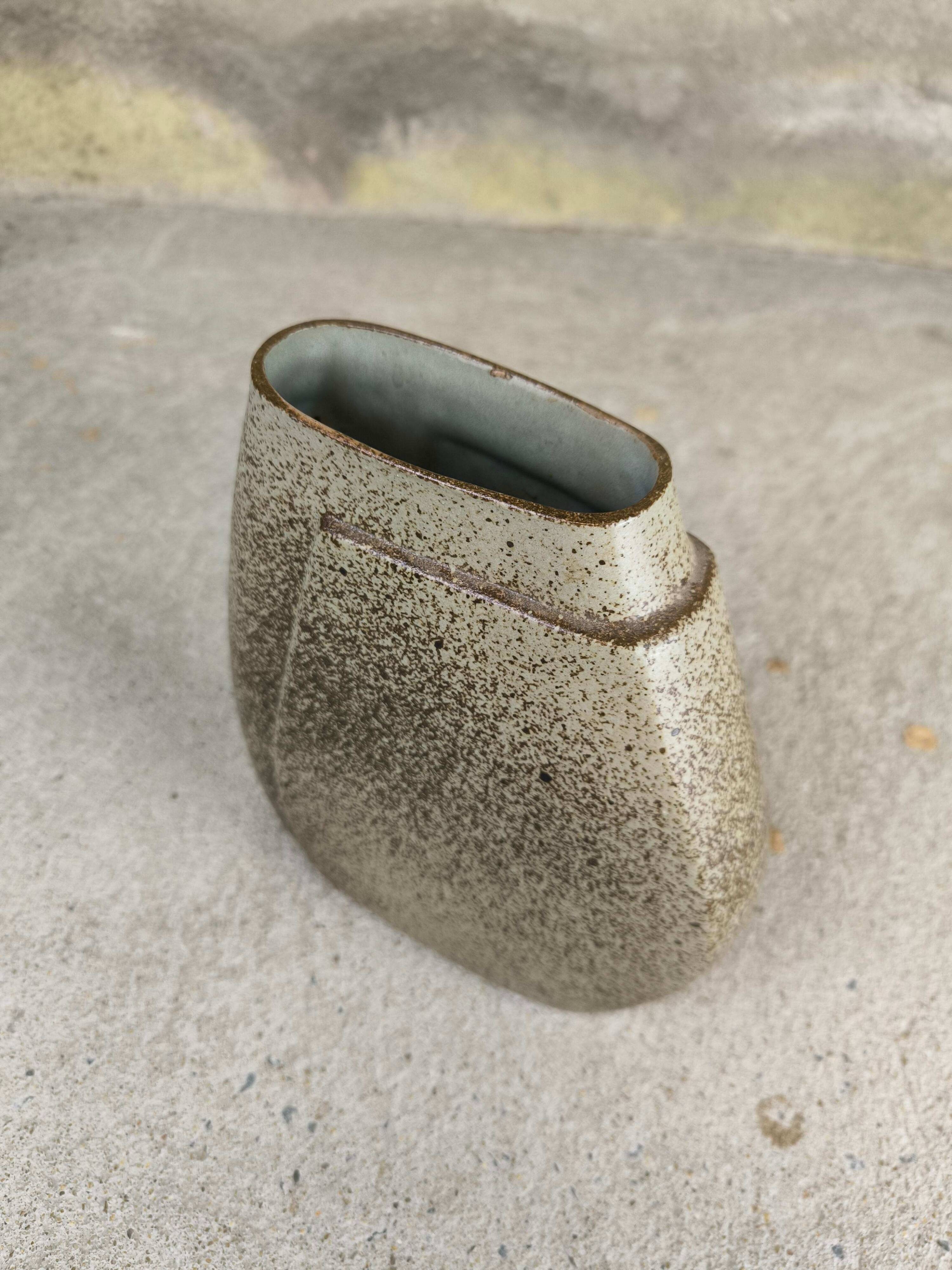 Vintage glazed stoneware vase