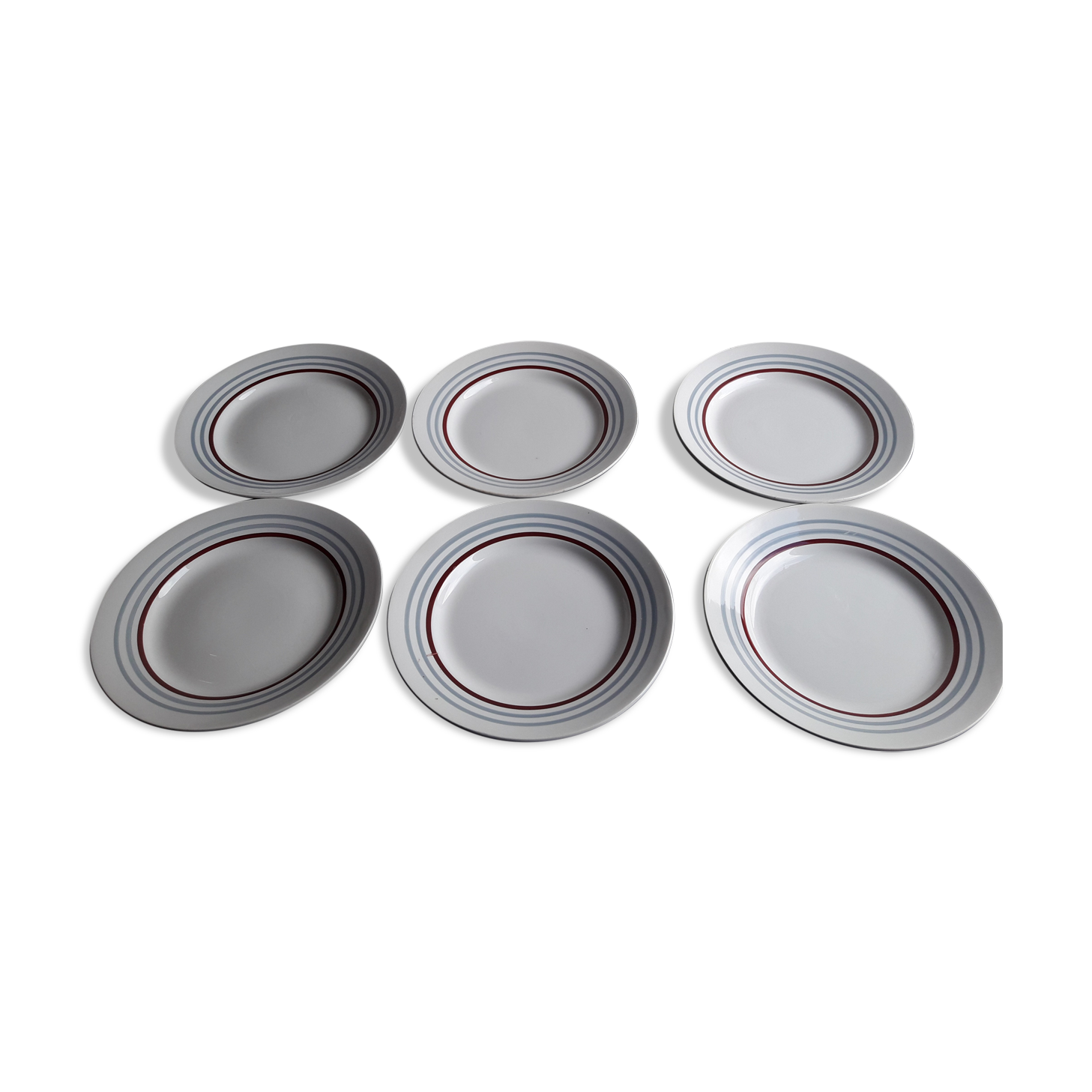 6 plates of Orchies model Stanislas diam 23 cm