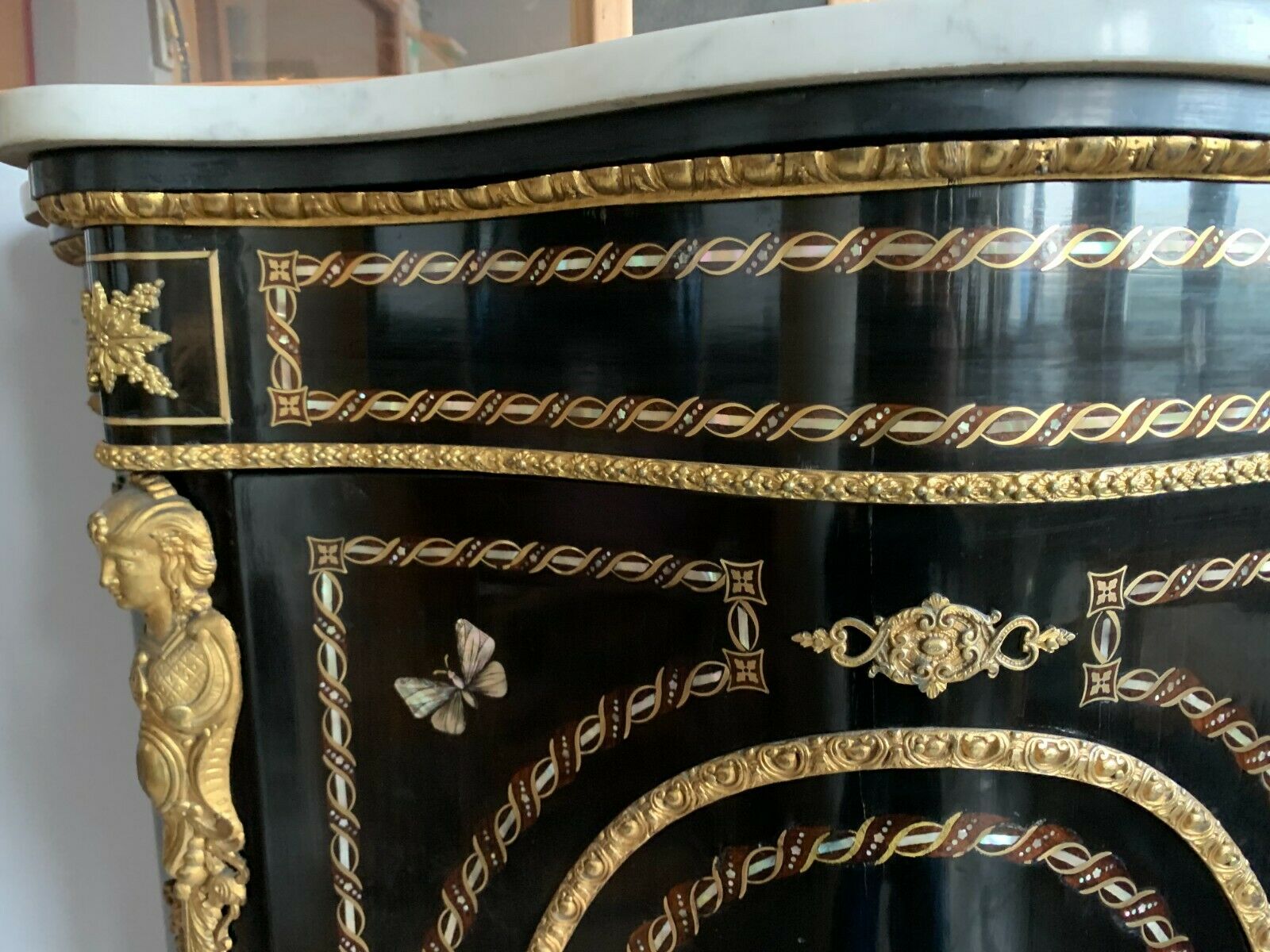 Curved furniture with support height Napoleon III Buffet Napoleon III 19th century
