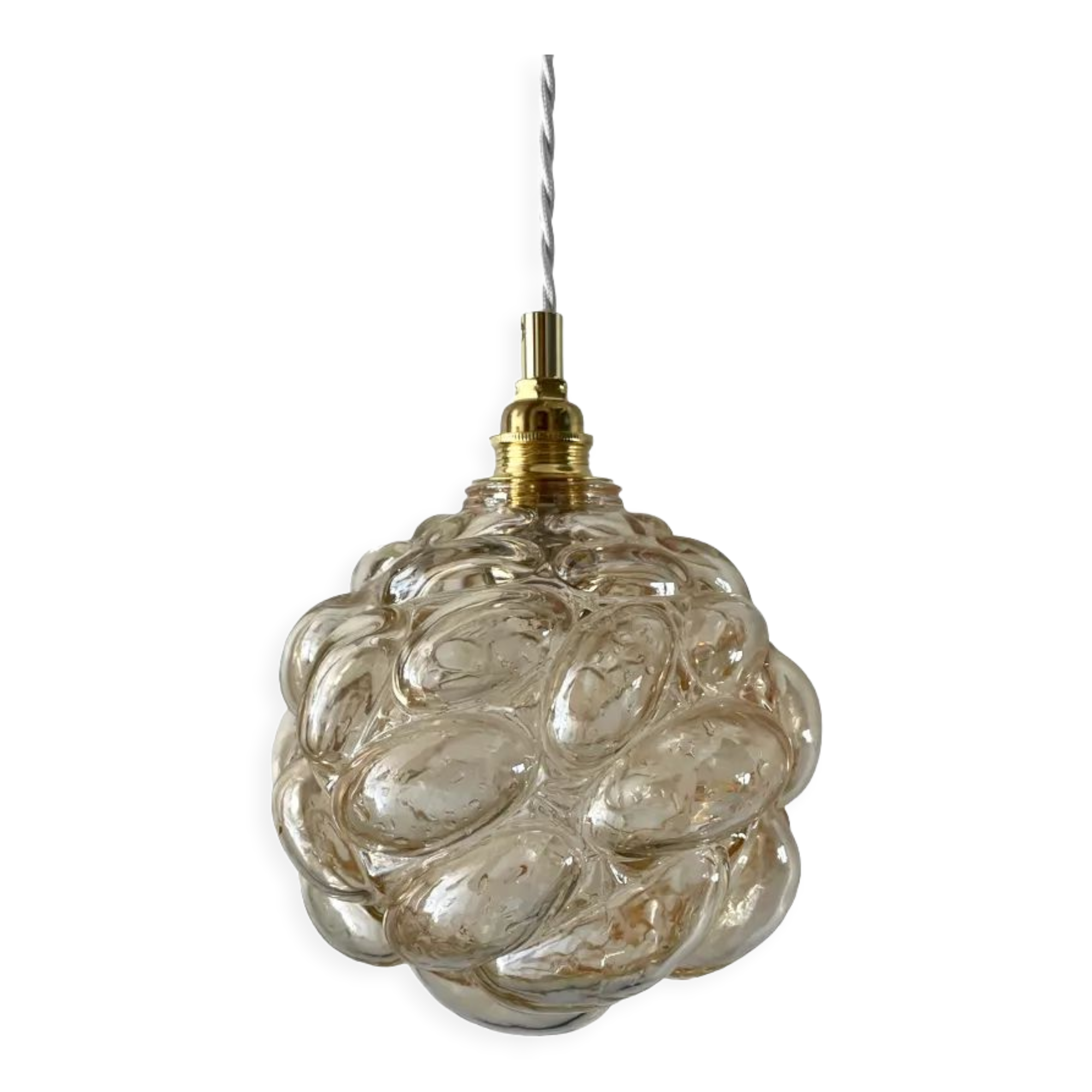 New electrified golden bubble glass pendant lamp
