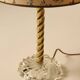 Pair of lamps with hand-painted floral shades