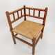 Classic vintage bobbin corner armchair
