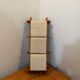 Scandinavian suspension design in teak and vintage perspex from the 1970s.