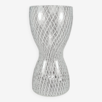 Vase en verre de Murano vintage XXL Stefano Toso Reticello