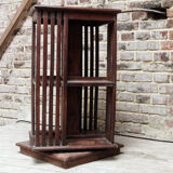 English mahogany revolving library