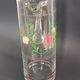 Carafe and four glasses in painted crystal, Hartzviller crystal factory, 1970