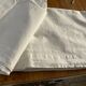 Linen/cotton embroidered sheet.  Monogram TH