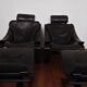 Pair of Scandinavian armchairs and footrests