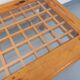 Vintage modernist coffee table in pine and glass from the 70s and 80s.